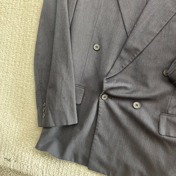 Henley Canada Blue Wool Double Breasted Suit Jacket Men’s 39R + 33W Pants Set - Picture 6 of 16